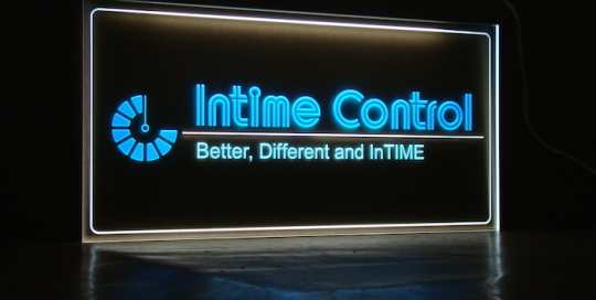 acrylic led engrave sign intime control